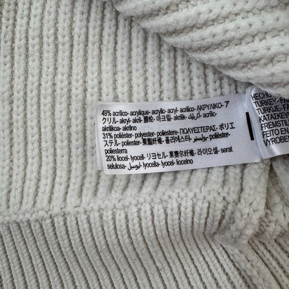 Zara Women’s White Oversized Sweater XL - Picture 4 of 4